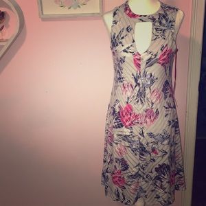 Jennifer Lopez gray floral dress NWT XS